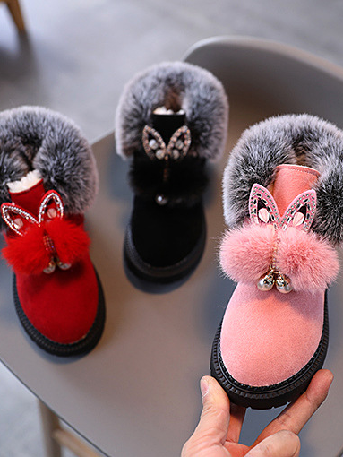 Shoes By Liv & Mia | Faux Fur Pom Pom Boots - Mia Belle Girls
