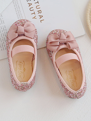 Shoes By Liv & Mia | Cute Sequin Bow Ballet Flats - Mia Belle Girls
