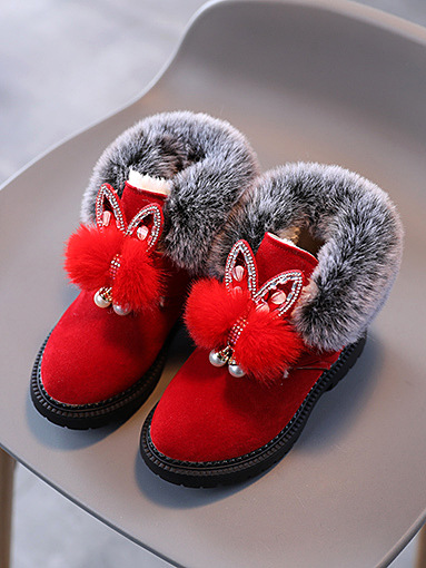 Shoes By Liv & Mia | Faux Fur Pom Pom Boots - Mia Belle Girls