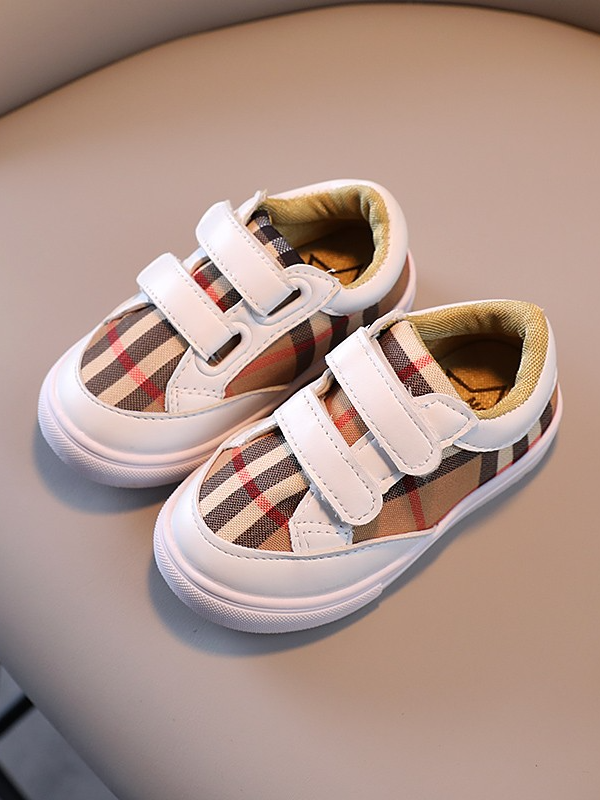 Posh Plaid Velcro Strap Sneakers