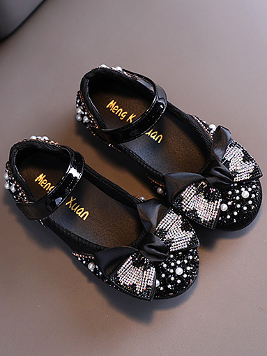 Shoes By Liv & Mia | Rhinestone & Pearl Ballet Flats - Mia Belle Girls