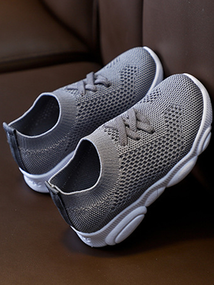Girls Bear Bottom Antislip Casual Sneakers By Liv And Mia Grey
