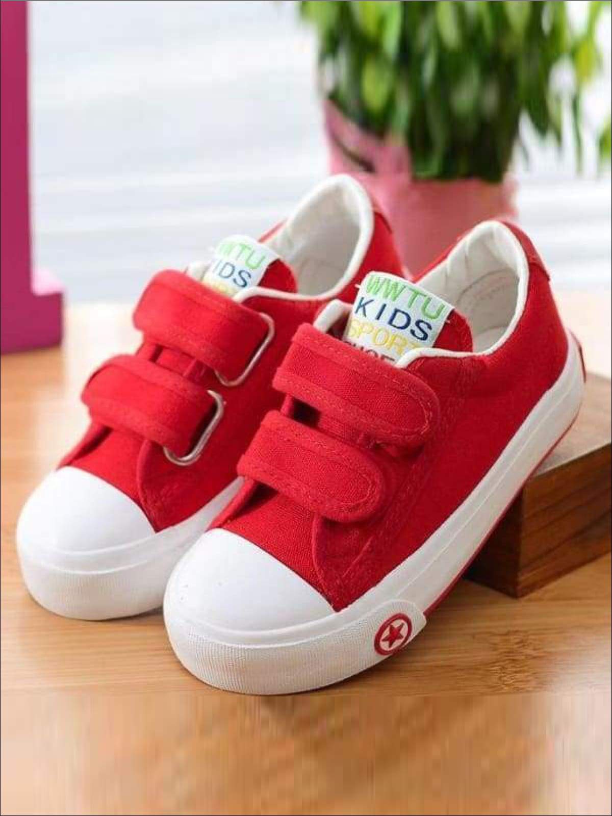 Back To School Shoes | Double Velcro Strap Sneakers | Mia Belle Girls