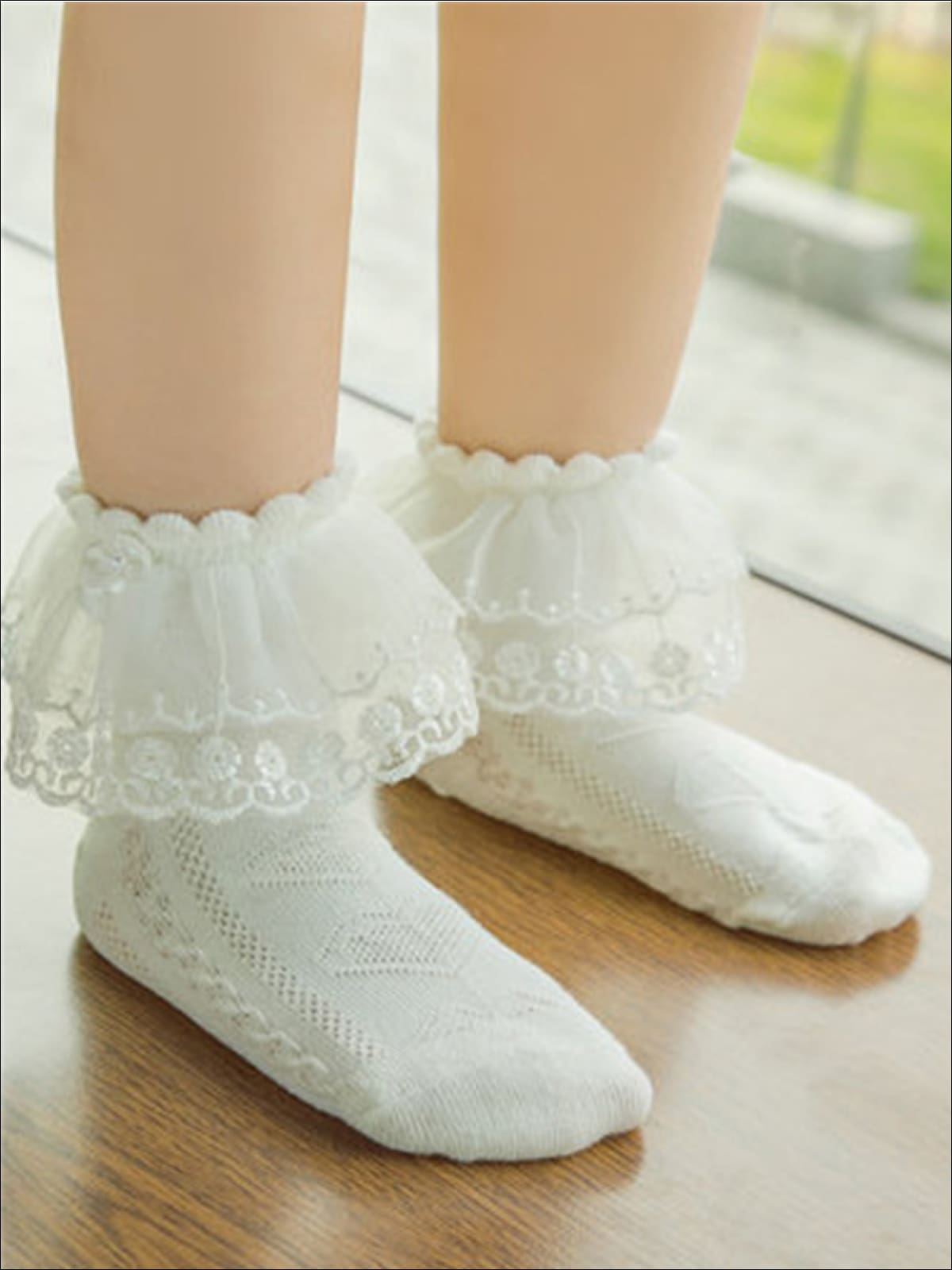 Girls Frilly Ruffle Lace Socks - Girls Socks
