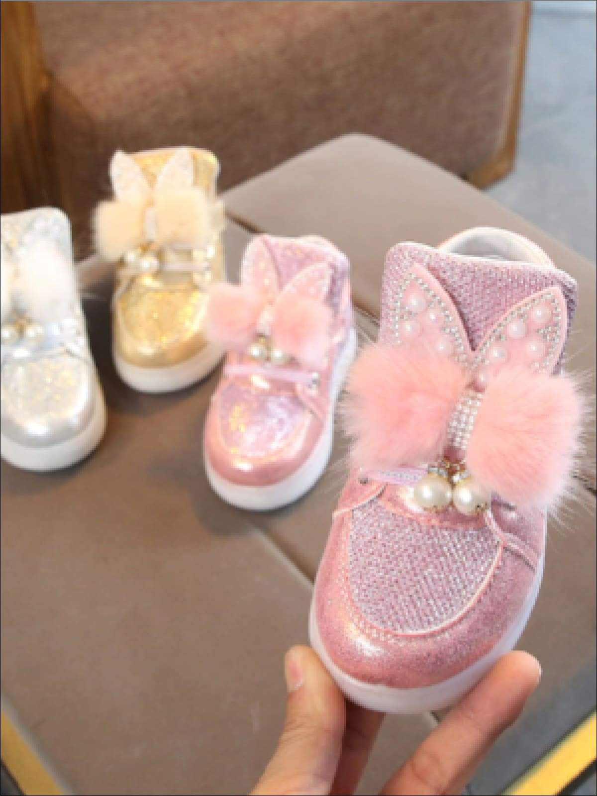 Shoes By Liv & Mia | Girls Sparkle Light Up Sneakers