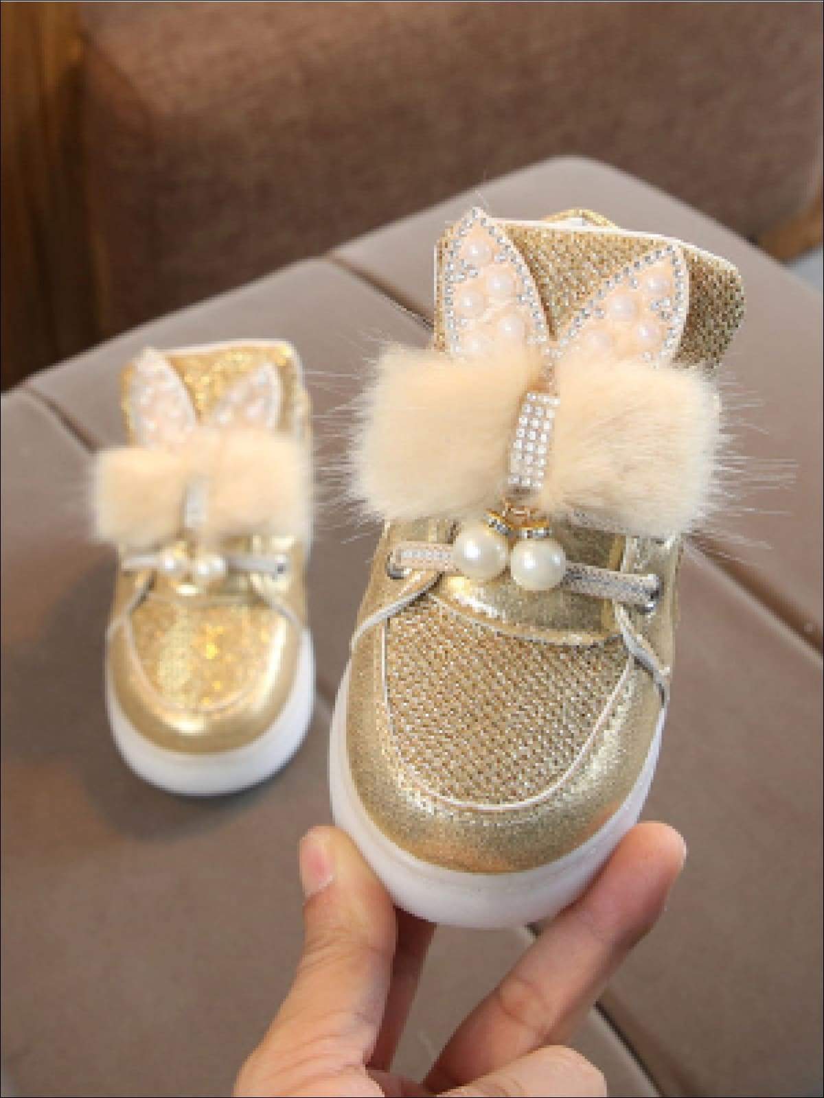 Shoes By Liv & Mia | Girls Sparkle Light Up Sneakers