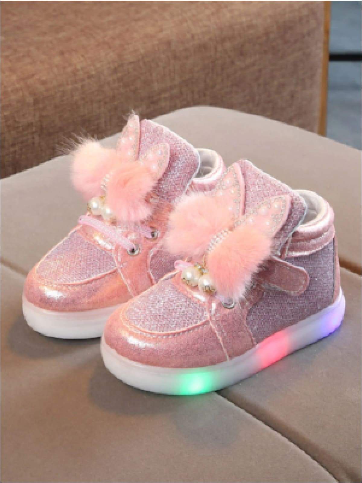 Shoes By Liv & Mia | Girls Sparkle Light Up Sneakers