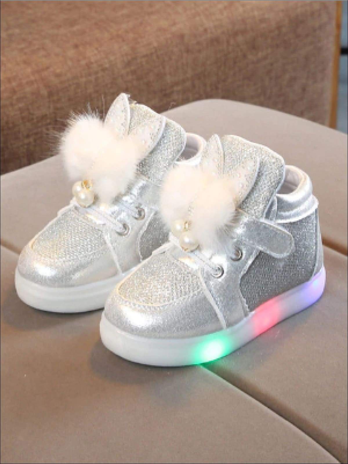 Shoes By Liv & Mia | Girls Sparkle Light Up Sneakers