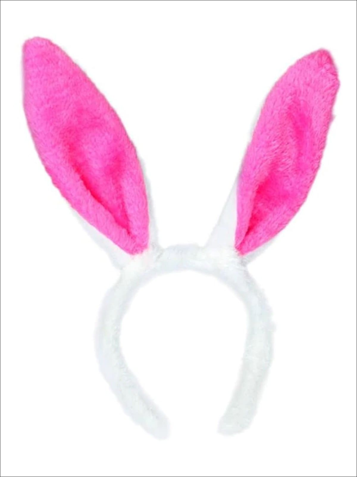 Girls Fur Bunny Ears Headband - Hot Pink - Hair Accessories