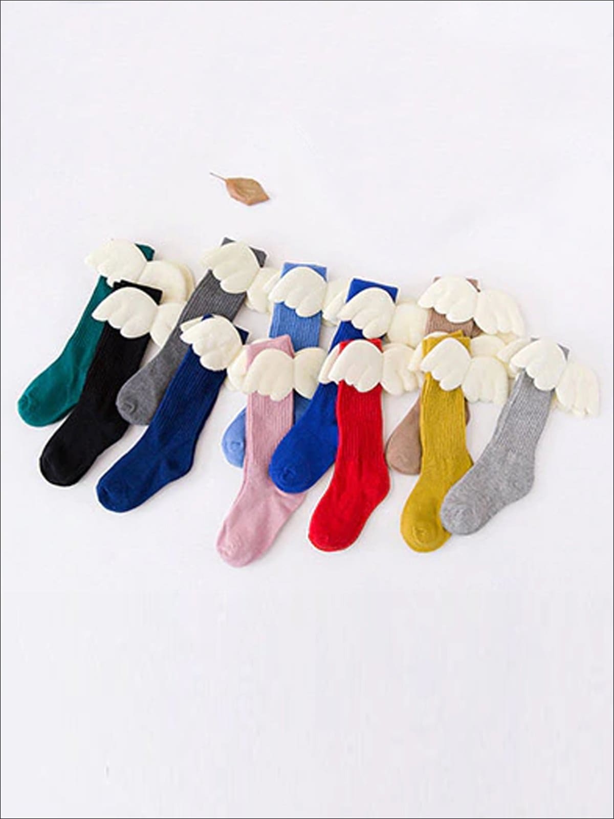 Girls Knee High Angel Wing Socks - Girls Socks