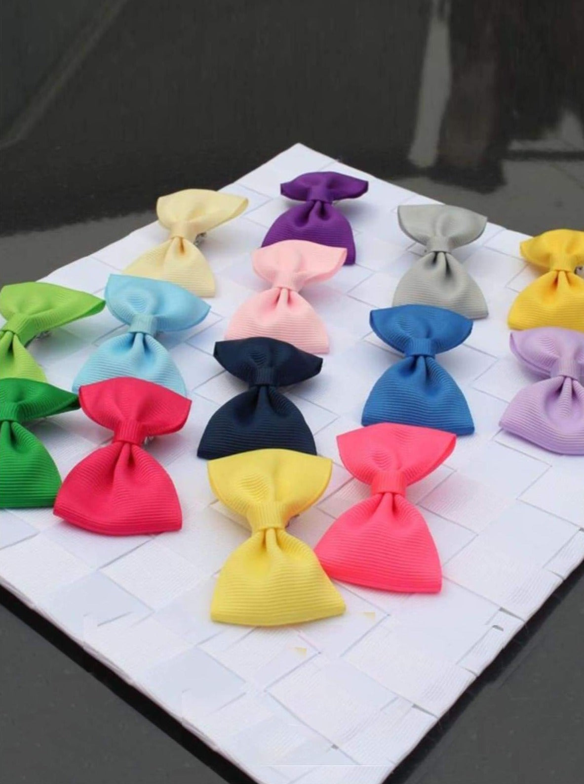 Girls Mini Bow Tie Hair Clips ( Multiple Color Options) - Hair Accessories