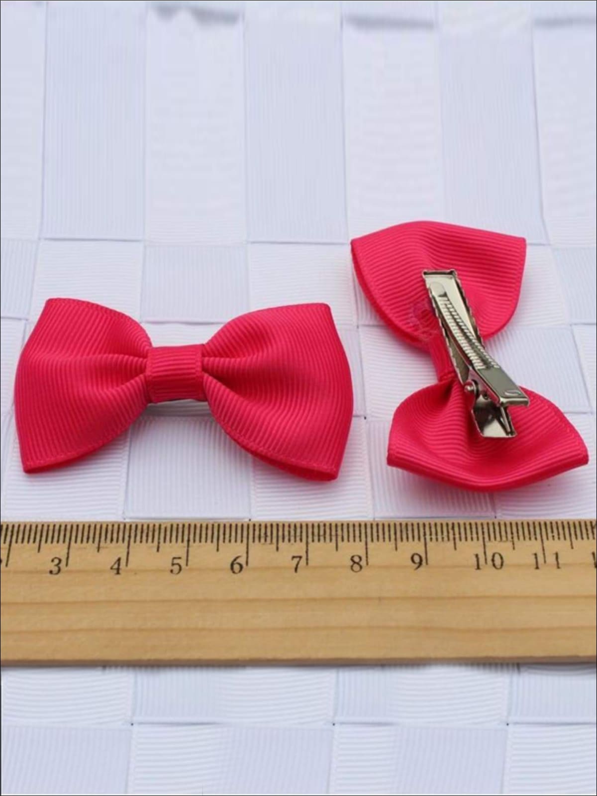 Girls Mini Bow Tie Hair Clips ( Multiple Color Options) - Hair Accessories
