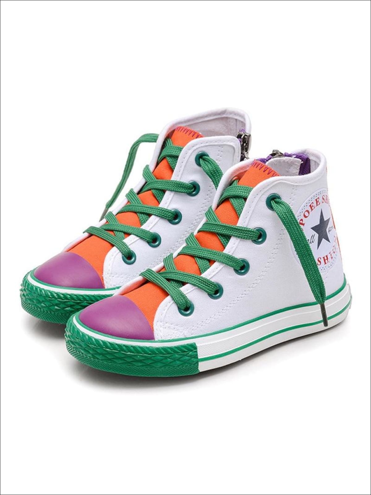 Shoes By Liv & Mia | Girls Multicolor High Top Sneakers
