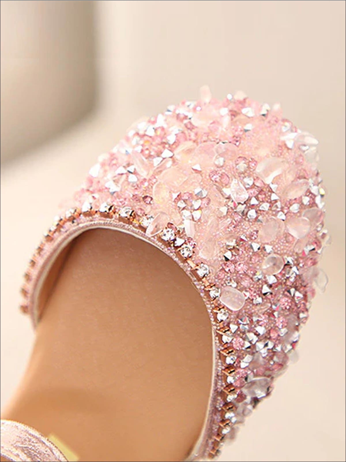 Girls Princess Sequined Bow Back Flats - Girls Flats