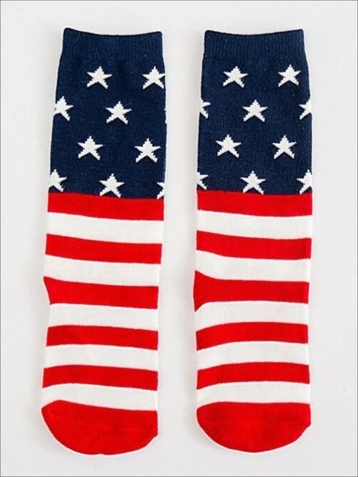 Girls Red White & Blue 4th of July Socks - 1 to 3years - Girls Socks