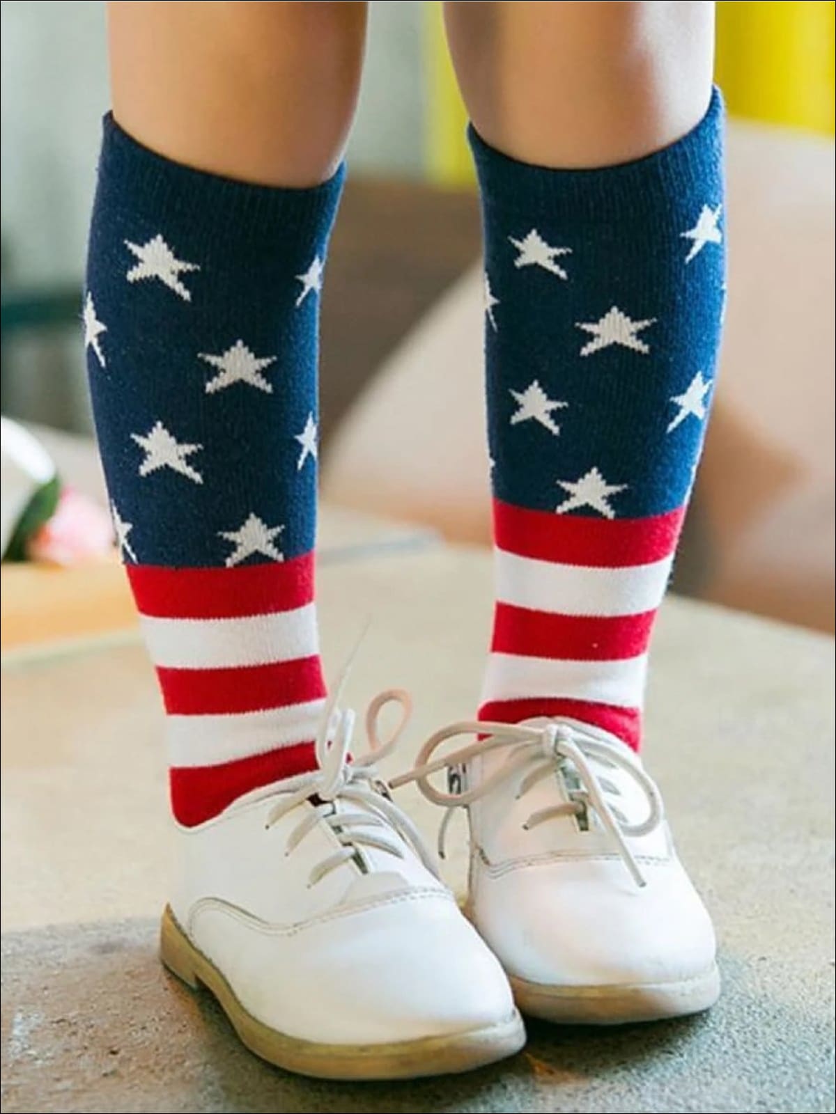 Girls Red White & Blue 4th of July Socks - Girls Socks