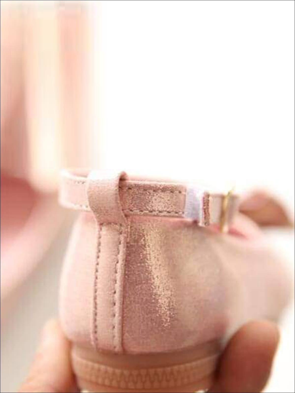 Girls Rhinestone Bow Flats shoes (Gold Silver Pink) - Girls Flats