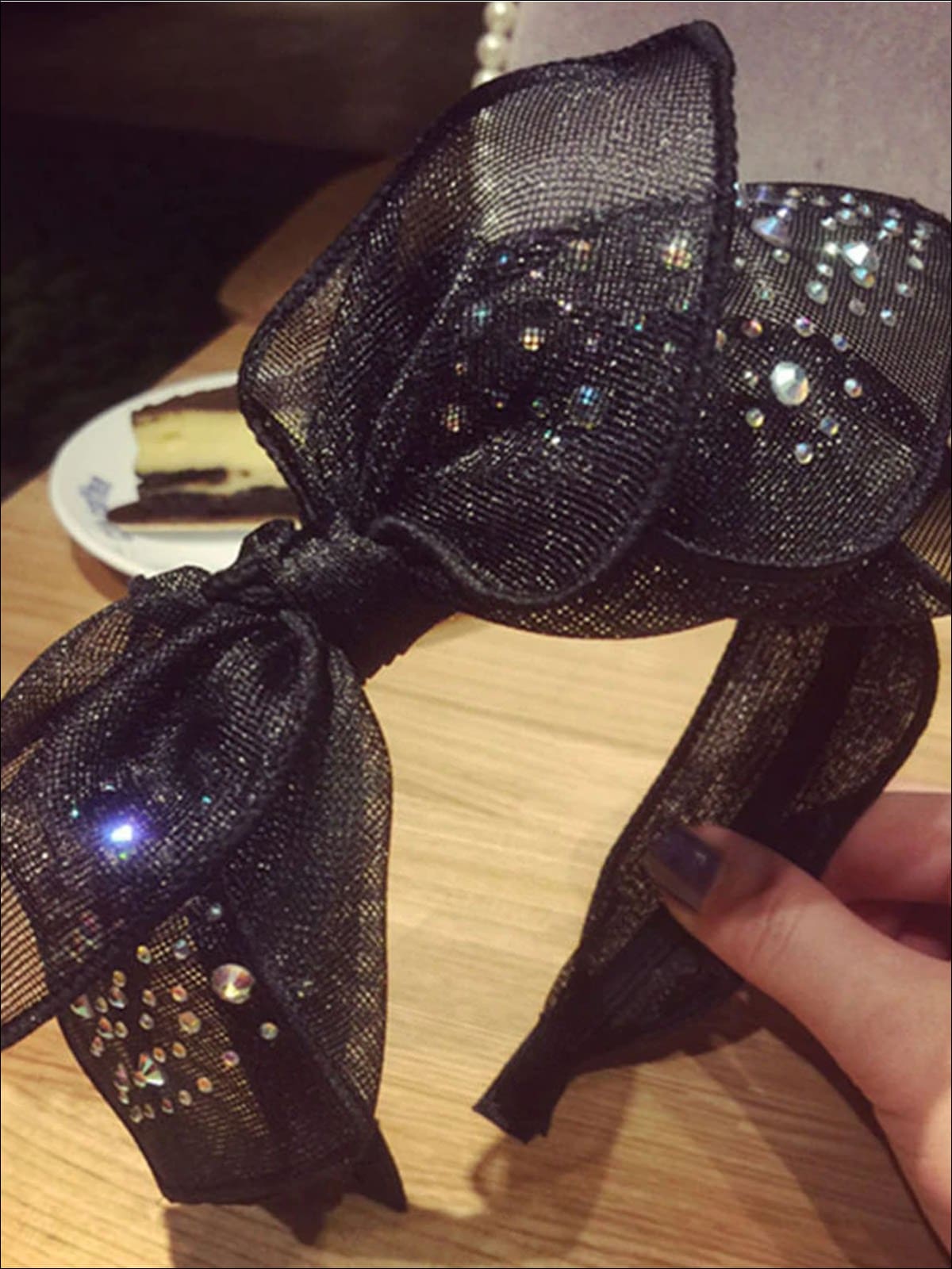 Cute Fashion Accessories | Girls Rhinestone Tiered Bowknot Headband