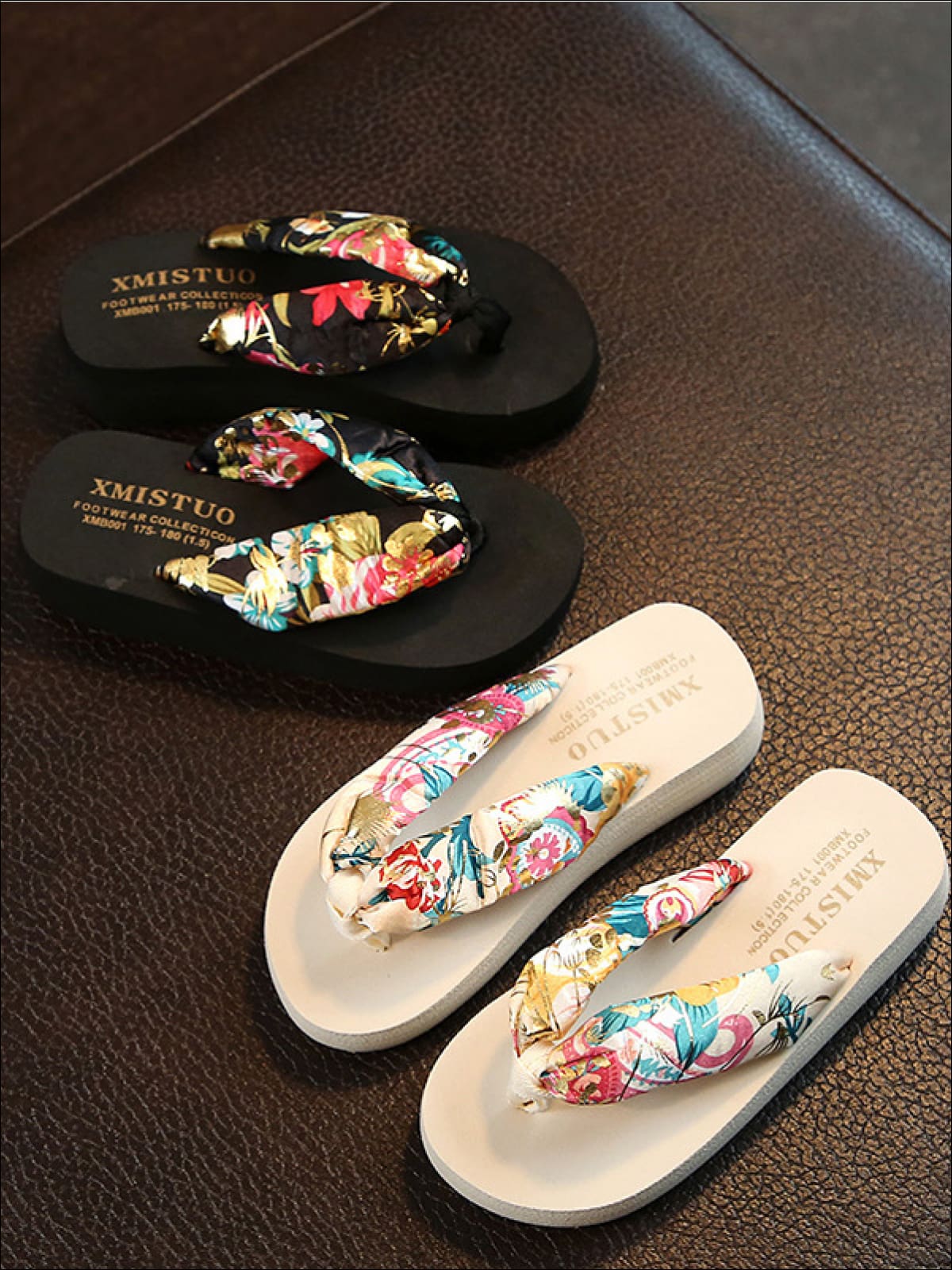 Girls Tropical Themed Sandals - Girls Slides