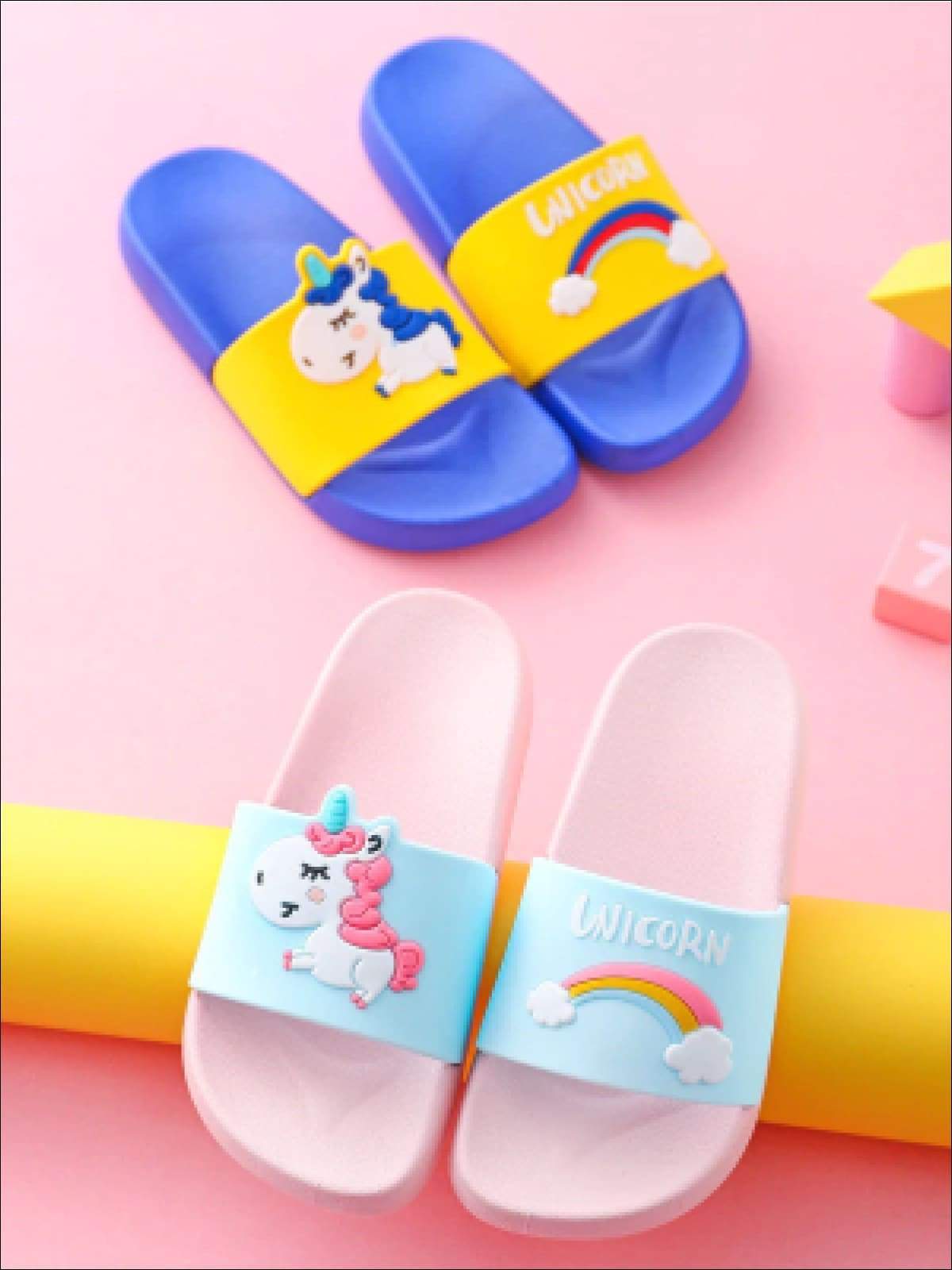 Shoes By Liv & Mia | Girls Unicorn Beach Slides