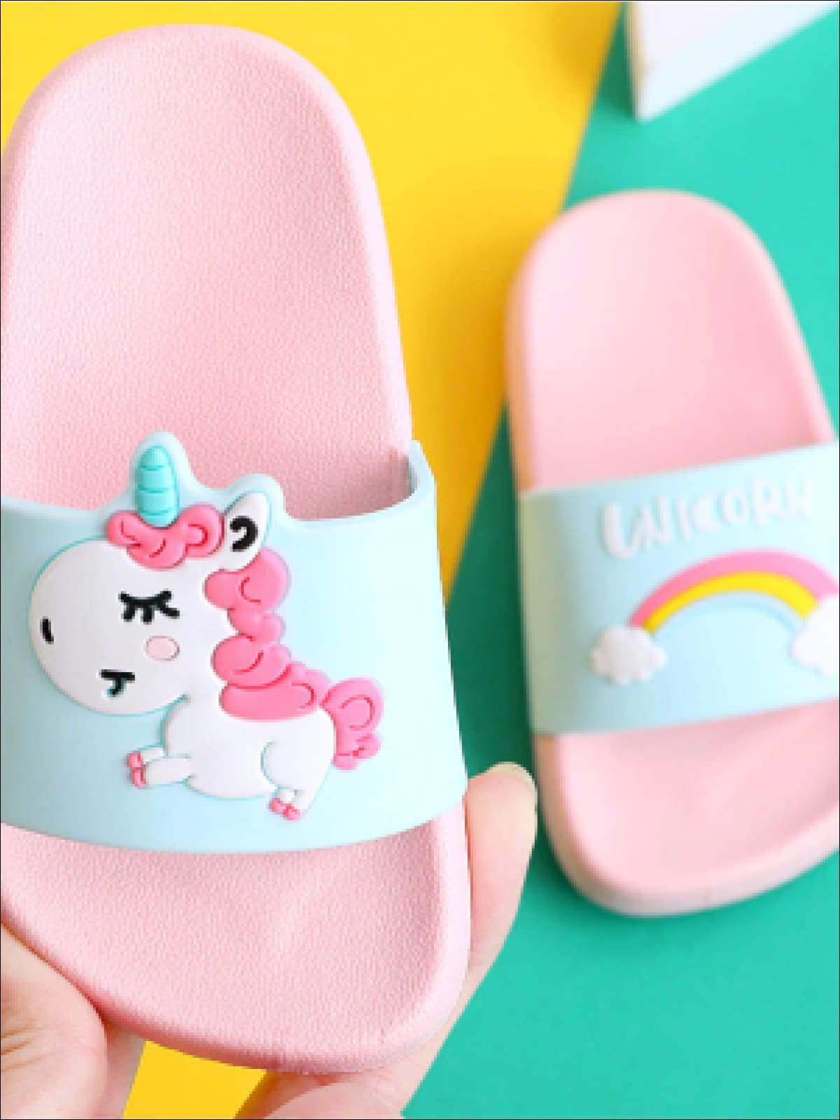 Shoes By Liv & Mia | Girls Unicorn Beach Slides