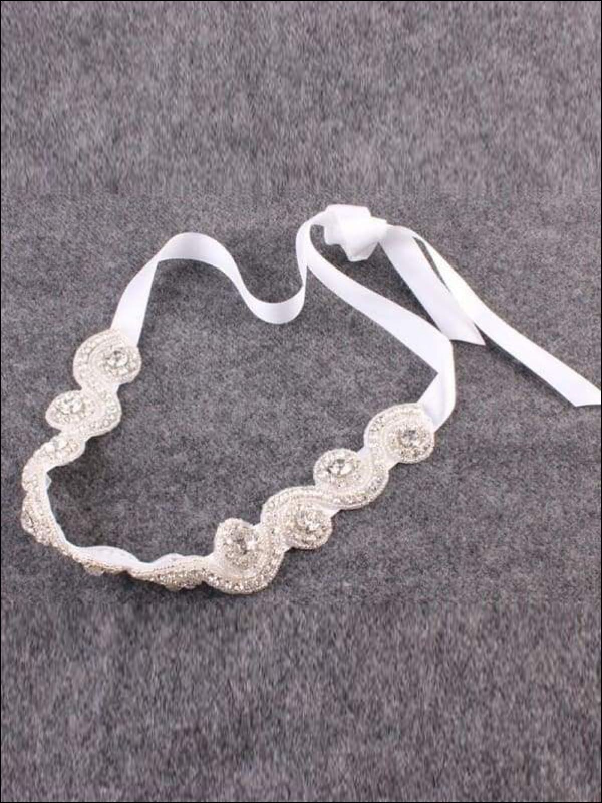 Girls Vintage Inspired Rhinestone Headband - Hair Accessories