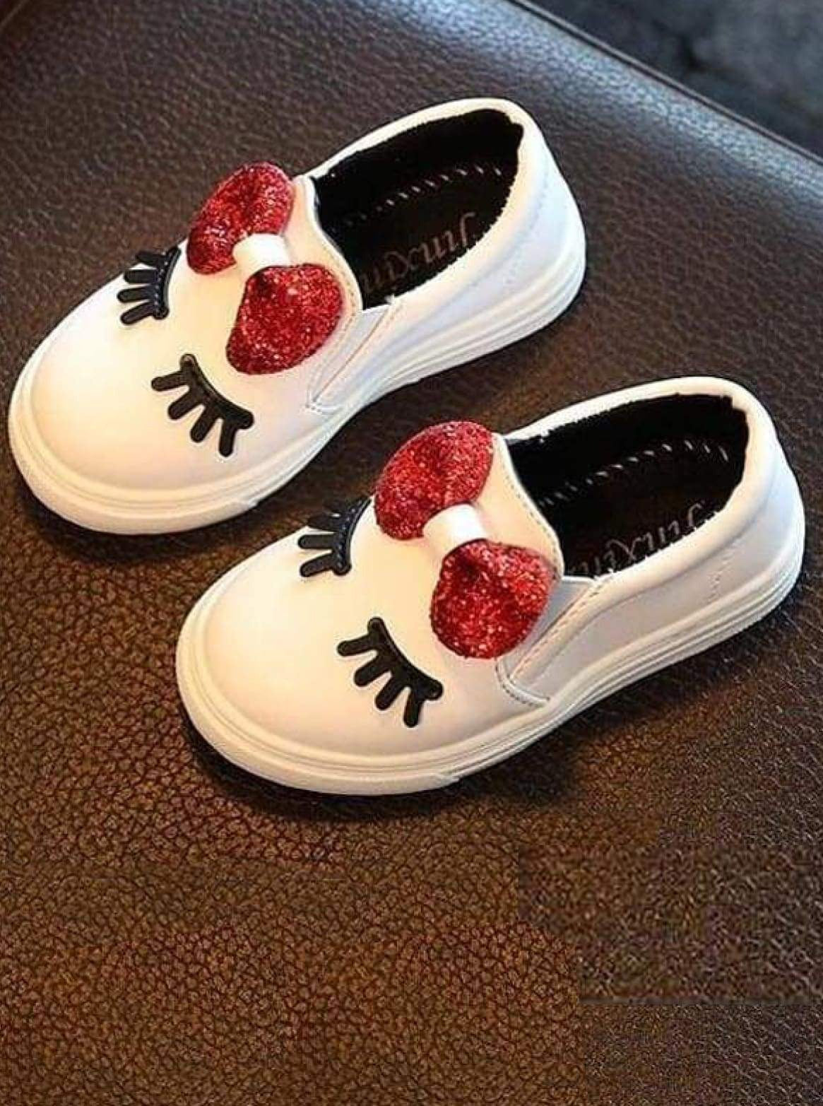 Shoes By Liv & Mia | Eyelash & Glitter Bow Loafers - Mia Belle Girls