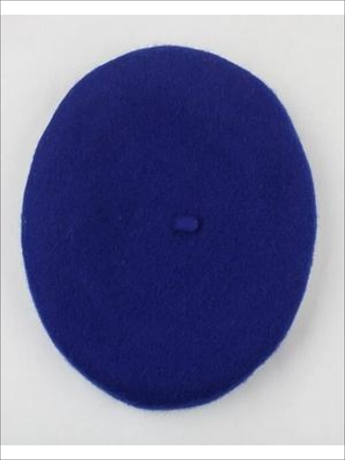 Girls Wool Basic Beret (20 color options) - Blue / One - Girls Beret