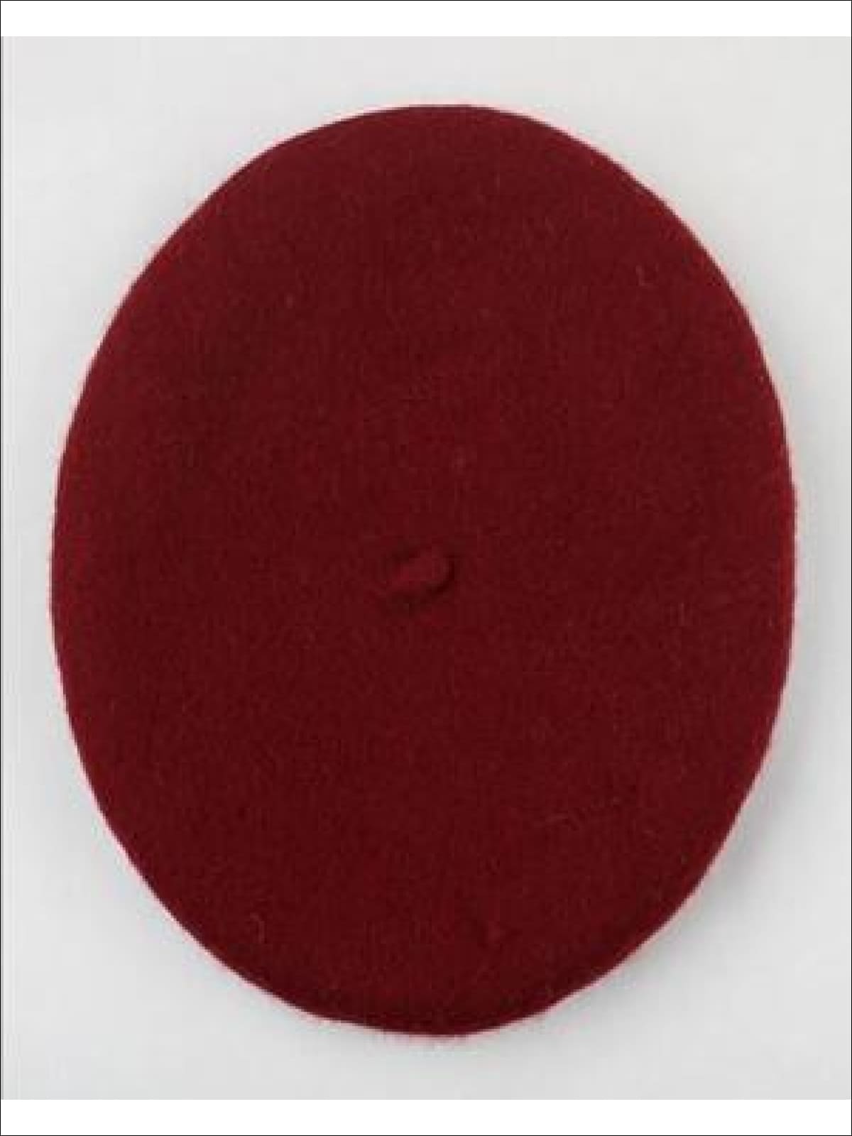 Girls Wool Basic Beret (20 color options) - Burgundy / One - Girls Beret