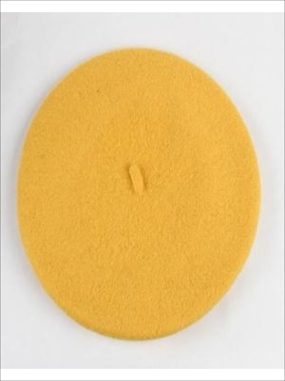Girls Wool Basic Beret (20 color options) - Yellow / One - Girls Beret